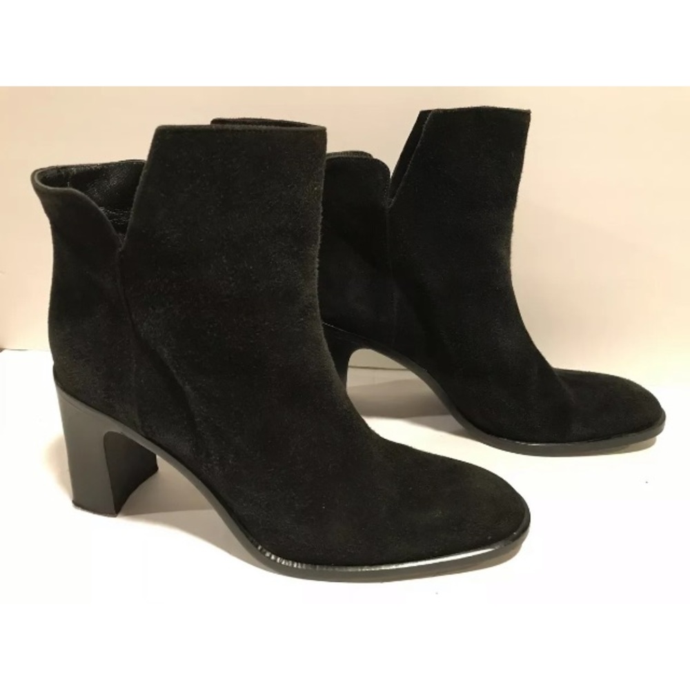 Joan Helpern signature suede ankle boots black 10